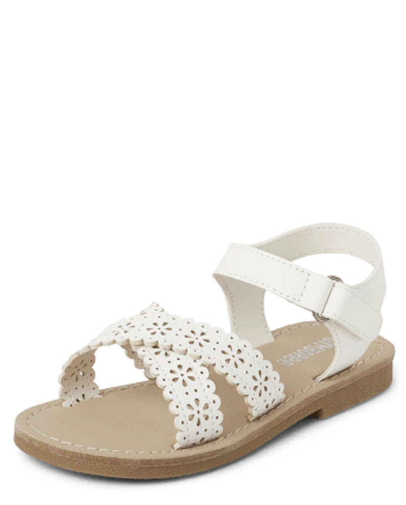 Sandales fleuries pour fille