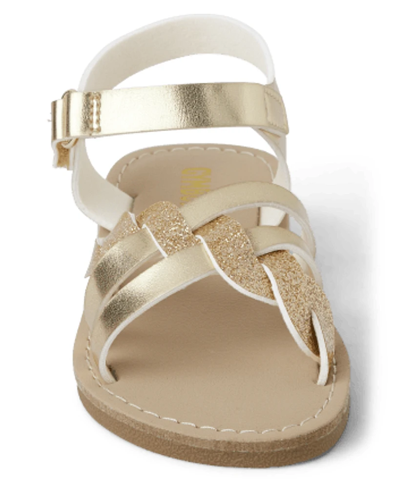 Girls Glitter Sandals