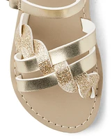 Girls Glitter Sandals