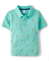 Boys Embroidered Carrot Pique Polo - Garden Party