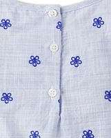 Girls Eyelet Scalloped Top - Bon Voyage