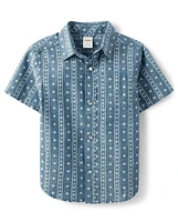 Boys Chambray Button Up Shirt - Prairie Fields