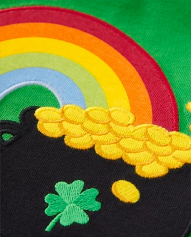 Boys Embroidered Rainbow Top - Little Leprechaun