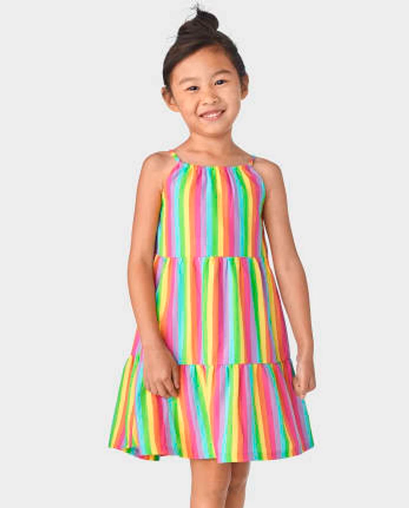 Girls Rainbow Tiered Cover-Up - Splish-Splash