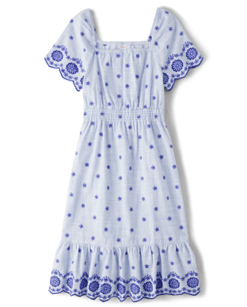 Womens Mommy And Me Eyelet Tiered Dress - Bon Voyage