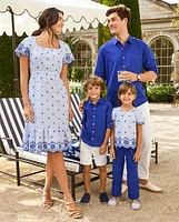 Womens Mommy And Me Eyelet Tiered Dress - Bon Voyage