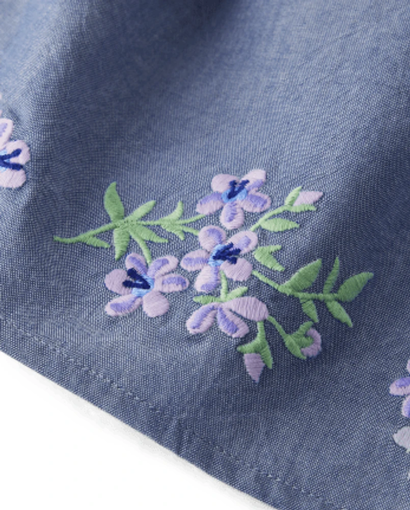 Peignoirs à volants en chambray fleuri brodé pour bébés filles - Homegrown by Gymboree