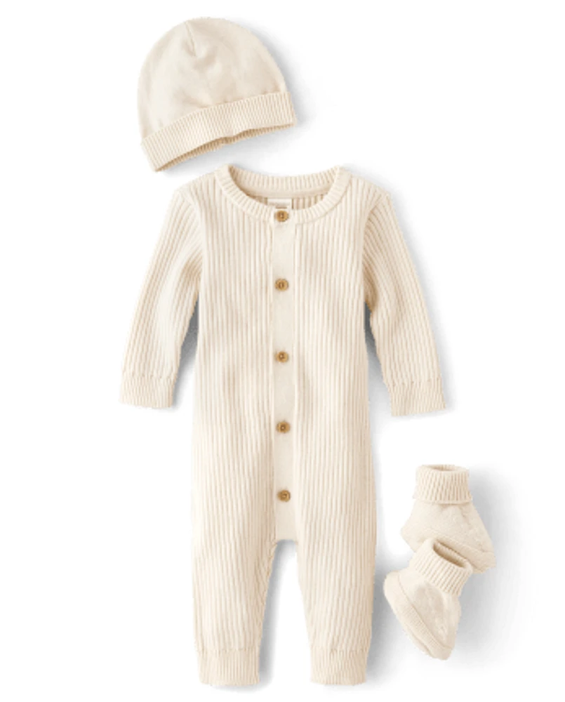 Baby Sweater Romper 3-Piece Outfit Set - Homegrown by Gymboree