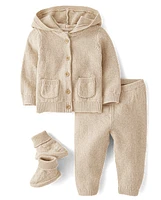 Baby Sweater Cardigan 3-Piece Outfit Set - Homegrown by Gymboree