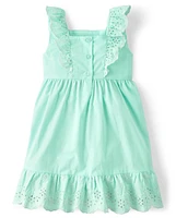 Fille Maman et moi Pintuck Eyelet Ruffle Robes - Signs of Spring