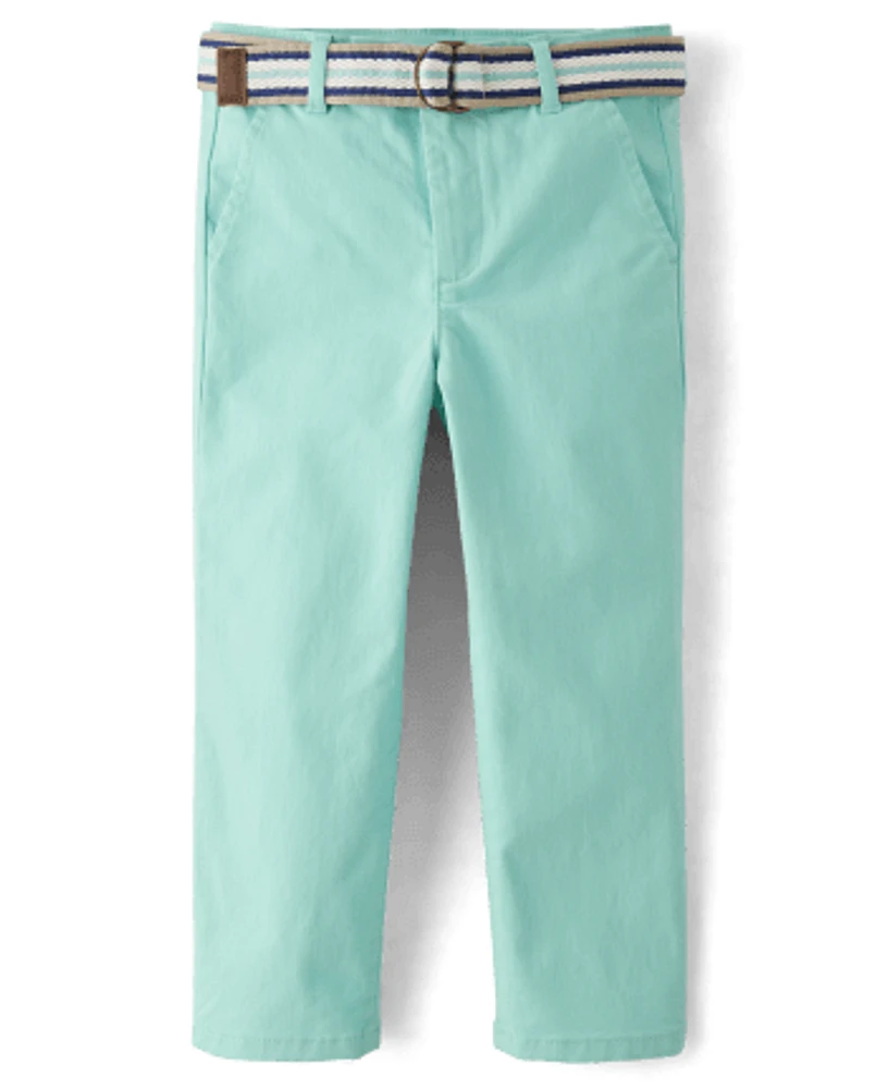 Boys Belted Chino Pants - Spring Celebrations