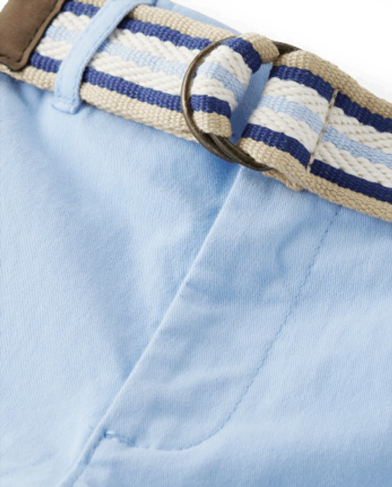 Boys Belted Chino Pants