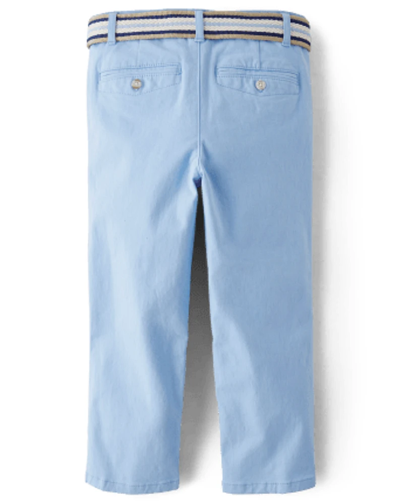 Boys Belted Chino Pants