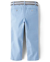 Boys Belted Chino Pants
