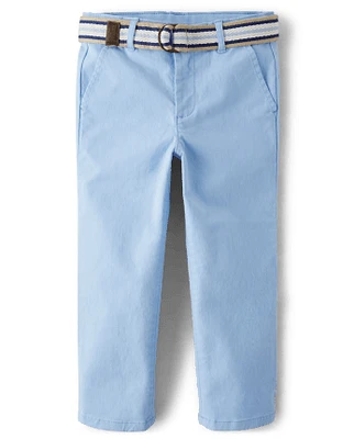Boys Belted Chino Pants