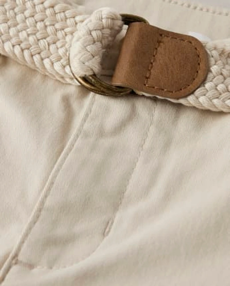 Boys Belted Chino Shorts