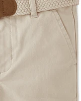 Boys Belted Chino Shorts