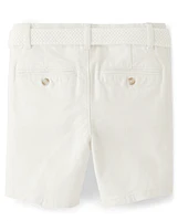 Boys Belted Chino Shorts