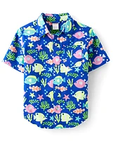 Chemise boutonnée à motif poisson pour garçon - Splish-Splash