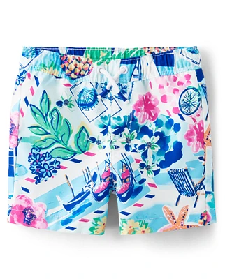 Boys Tropical Swim Trunks - Splish-Splash