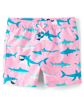 Boys Shark Swim Trunks - Splish-Splash