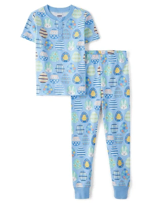 Pyjama ajusté en coton pour garçon avec motif œufs de Pâques - Gymmies