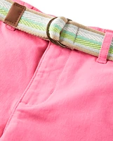 Boys Belted Chino Shorts