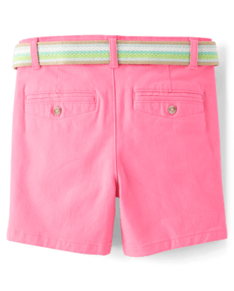 Boys Belted Chino Shorts