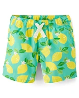 Boys Lemon Pull On Shorts - Little Essentials