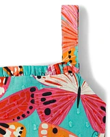 Girls Butterfly Hanky Hem Dress - Little Essentials