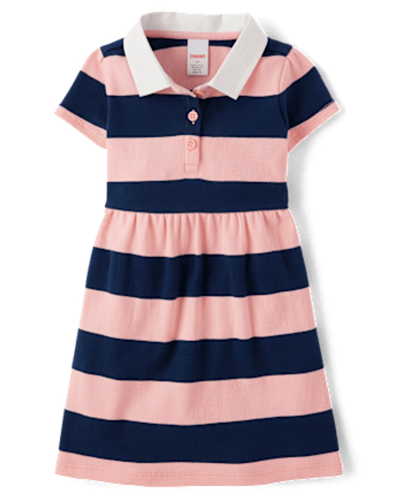 Girls Striped Polo Dress - Classroom Cutie