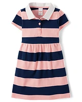 Girls Striped Polo Dress - Classroom Cutie