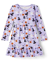 Robe à volants Halloween fille