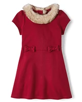 Girls Bow Ponte Dress - All Dressed Up