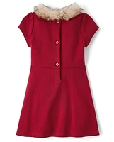 Girls Bow Ponte Dress - All Dressed Up