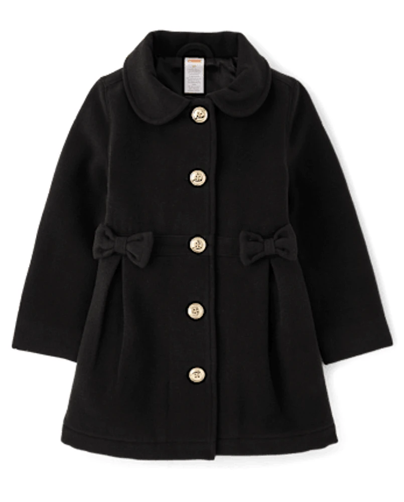 Girls Bow Dress Coat - All Dressed Up