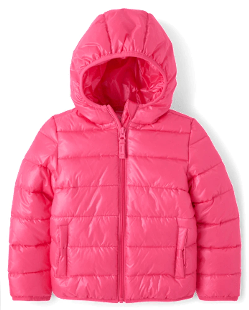 Girls Quilted Puffer Jacket - Little Essentials