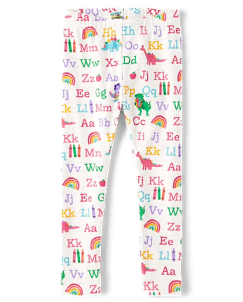 Girls Alphabet Dino Leggings - Classroom Cutie