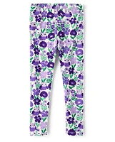 Leggings à motif hibou fleuri pour fille - Classroom Cutie