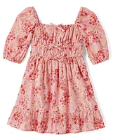 Fille Floral Boucle Ruffle Robes - Country breloque