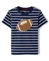 Boys Striped Embroidered Football Top - Classroom Cutie