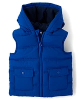 Boys Quilted Puffer Vest - Little Essentials