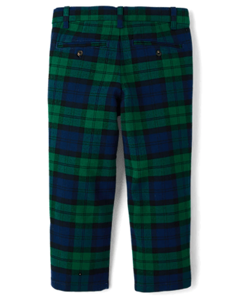 Boys Plaid Dress Pants - All Dressed Up