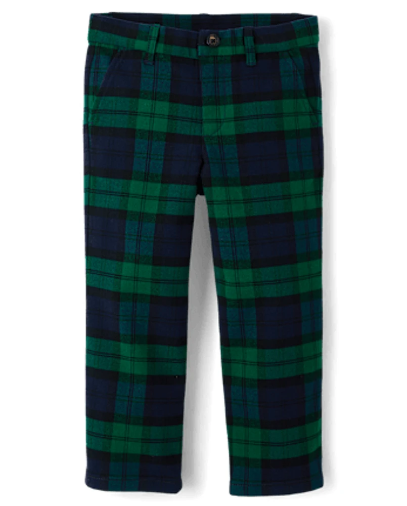 Boys Plaid Dress Pants - All Dressed Up