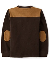 Boys Colorblock Thermal Henley Top