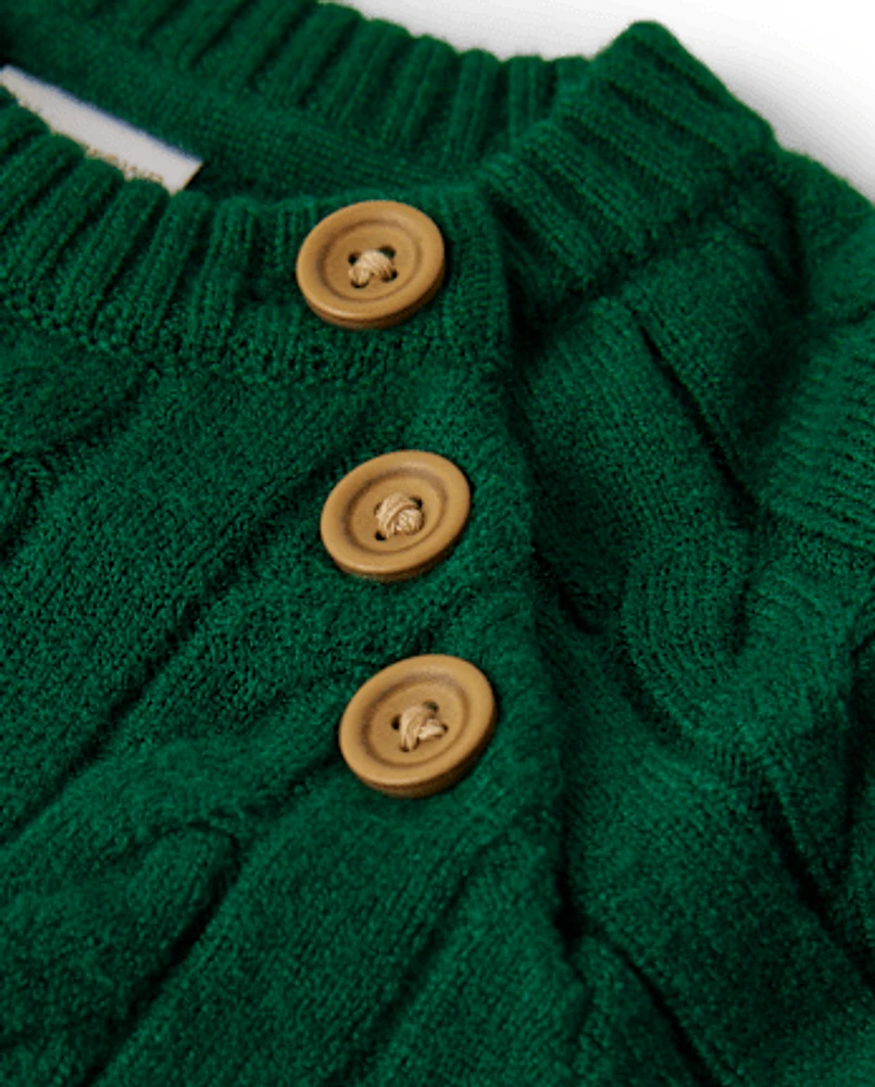 Baby Boys Cable Knit Sweater Romper - Homegrown by Gymboree