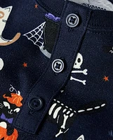 Boys Halloween Henley Snug Fit Cotton Pajamas - Gymmies