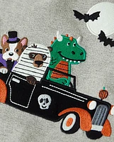 Boys Embroidered Truck Layered Top - Halloween