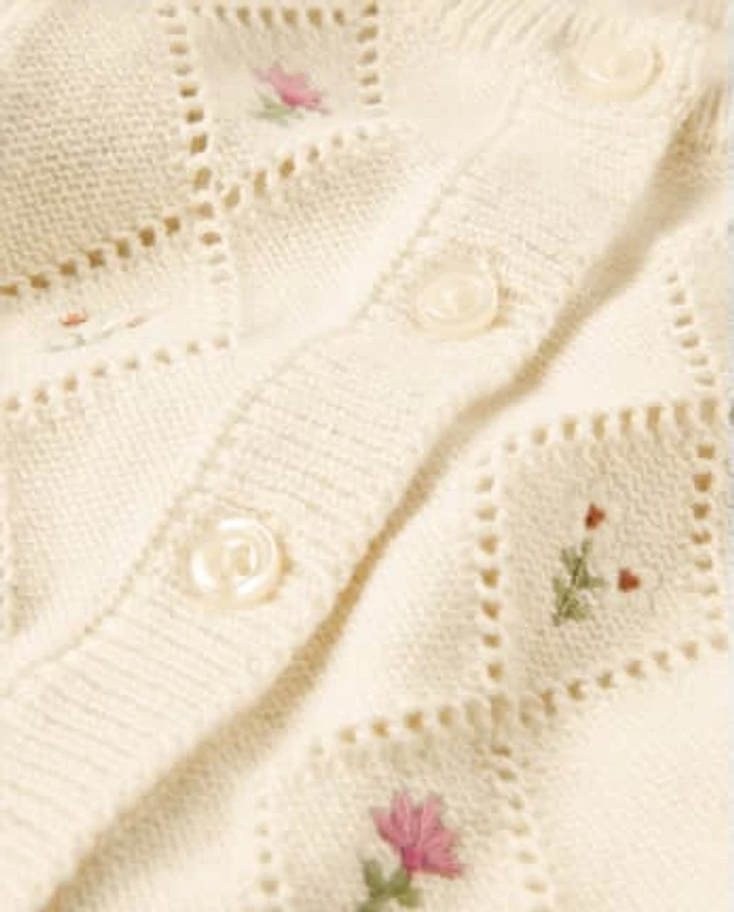 Cardigans fleuris brodés pour bébés filles - Homegrown par Gymboree