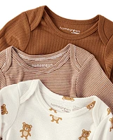 Lot de 3 bodies unisexes Bébé Bear - Homegrown By Gymboree